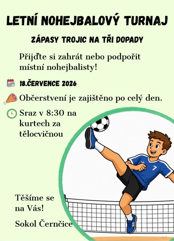 nohejbalový turnaj na hřišti